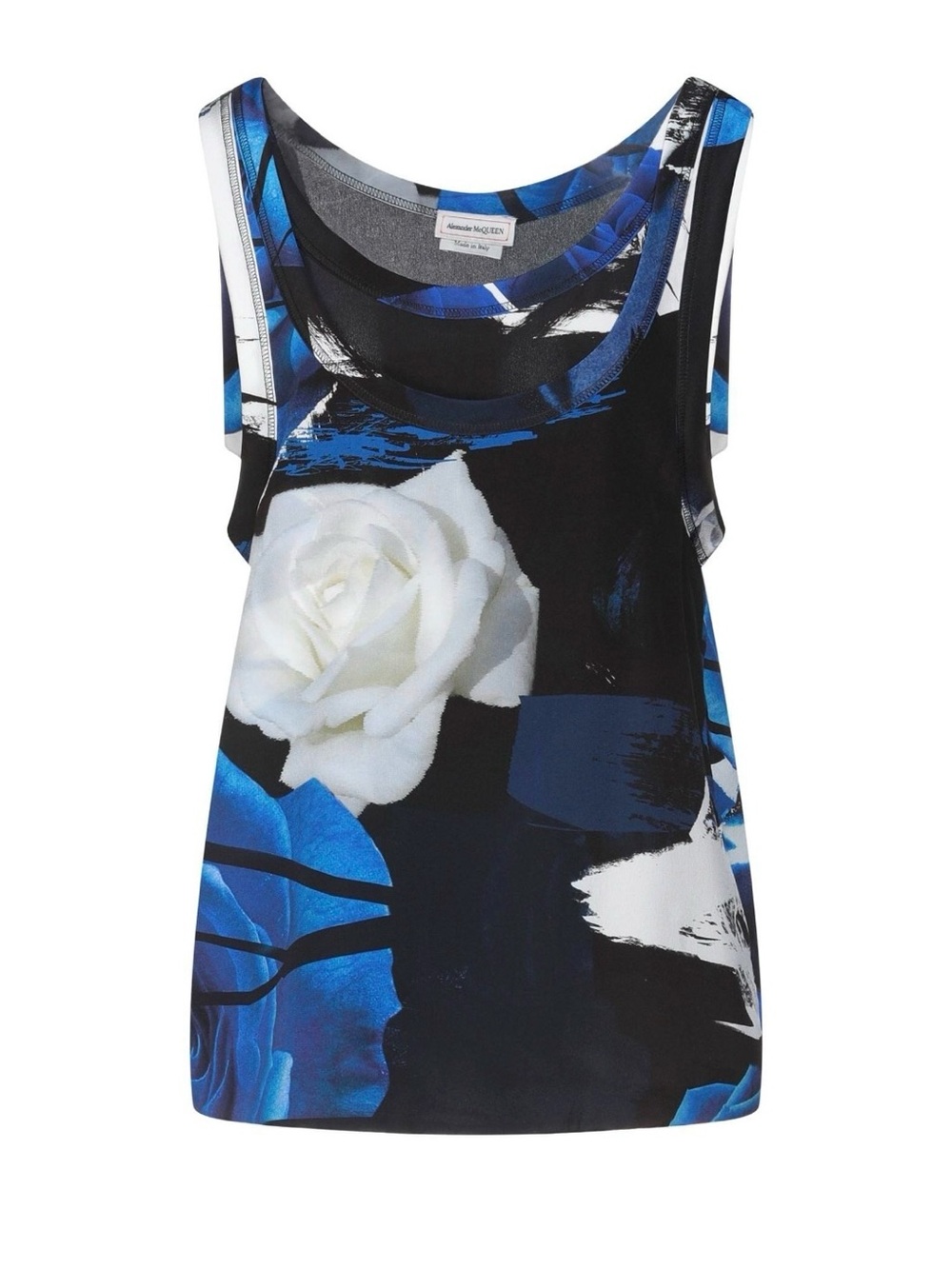 Alexander McQueen 100% silk Floral Tank Top - Women's Sleeveless Top